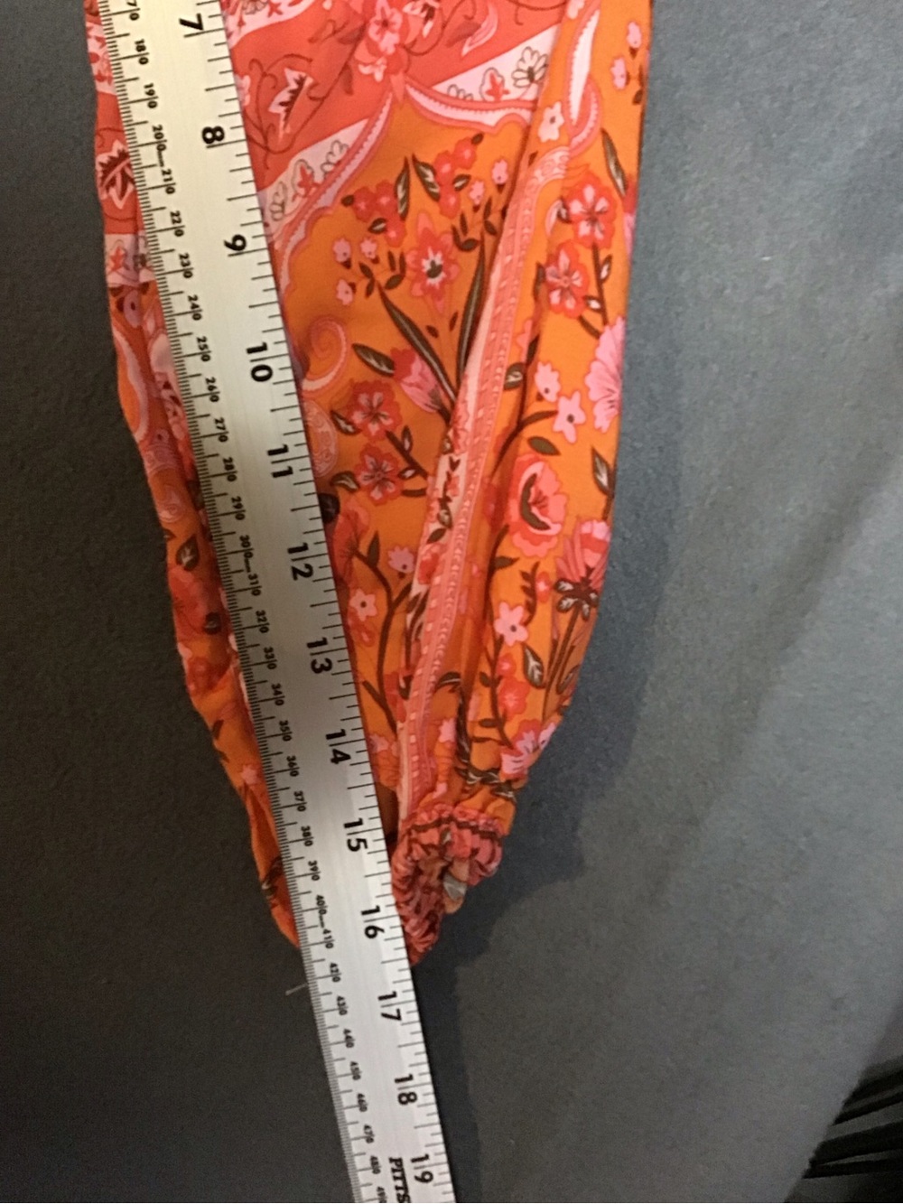 R vivimos dress Bohemian Orange Floral Maxi Dress with V-Neck size 8/10 - Picture 3 of 7
